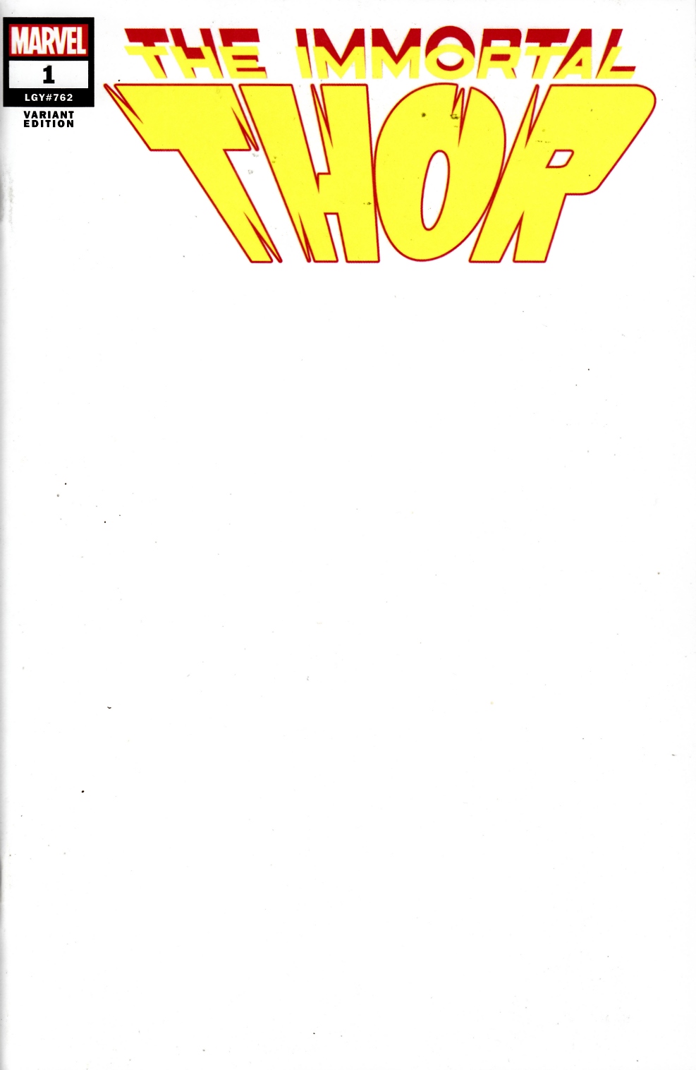 Immortal Thor #1 Blank Variant Cover Near Mint (9.4) [Marvel Comic] LARGE