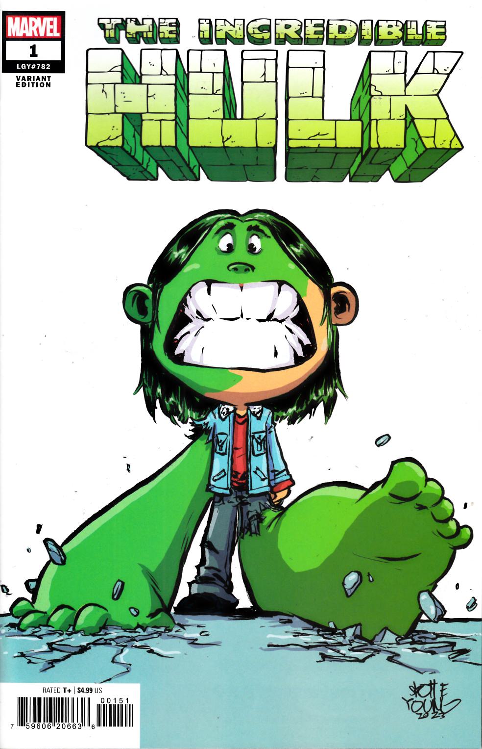 Incredible Hulk #1 Young Variant Cover Near Mint (9.4) [Marvel Comic] THUMBNAIL