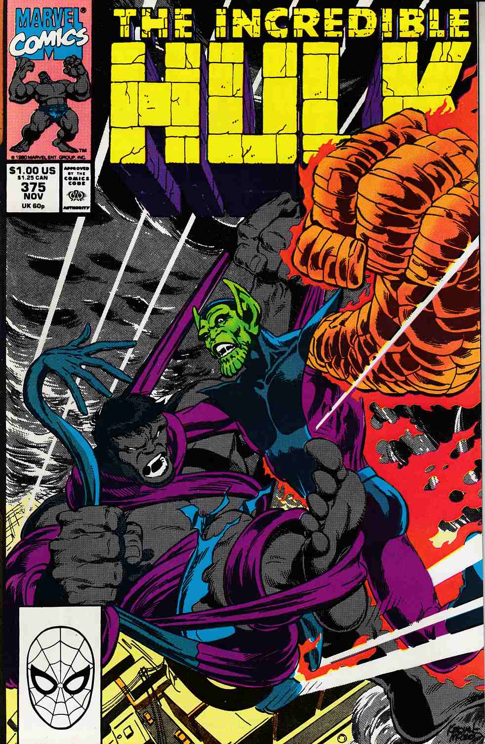 Incredible Hulk #375 Very Fine (8.0) [Marvel Comic] THUMBNAIL
