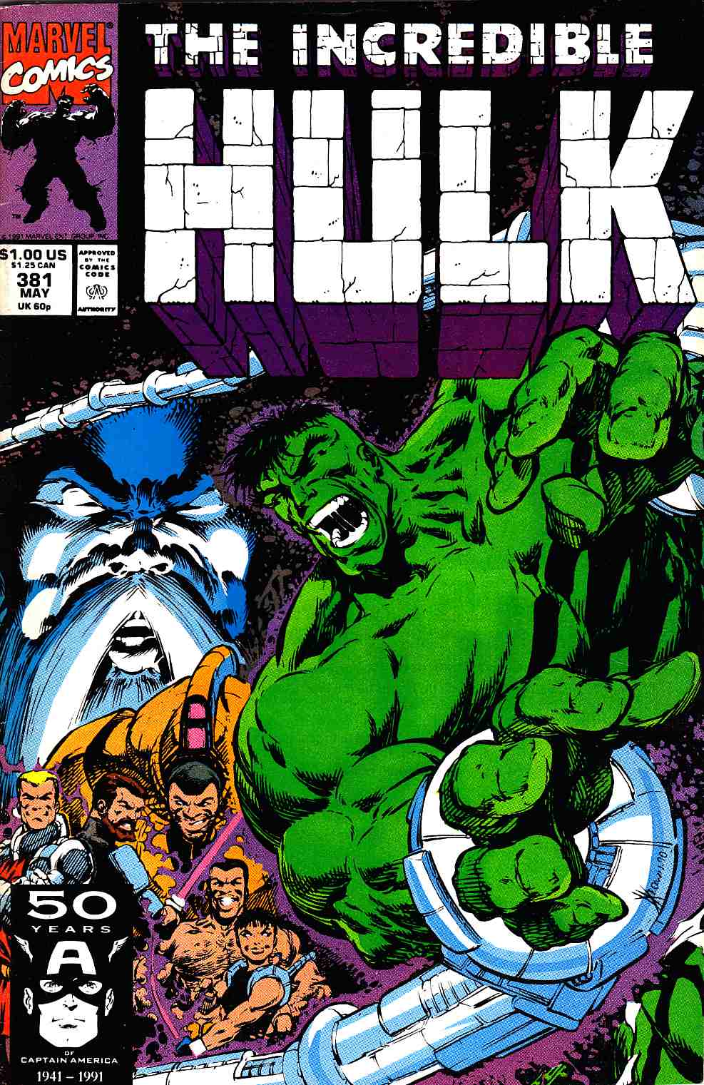 Incredible Hulk #381 Very Fine Minus (7.5) [Marvel Comic] THUMBNAIL