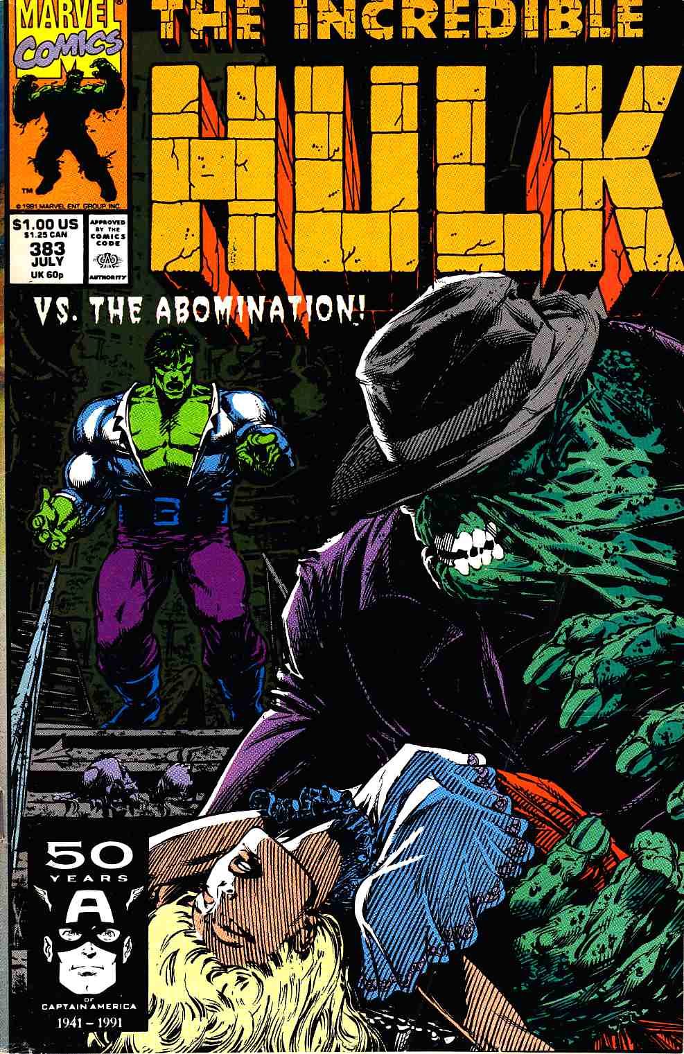 Incredible Hulk #383 Very Good (4.0) [Marvel Comic] LARGE