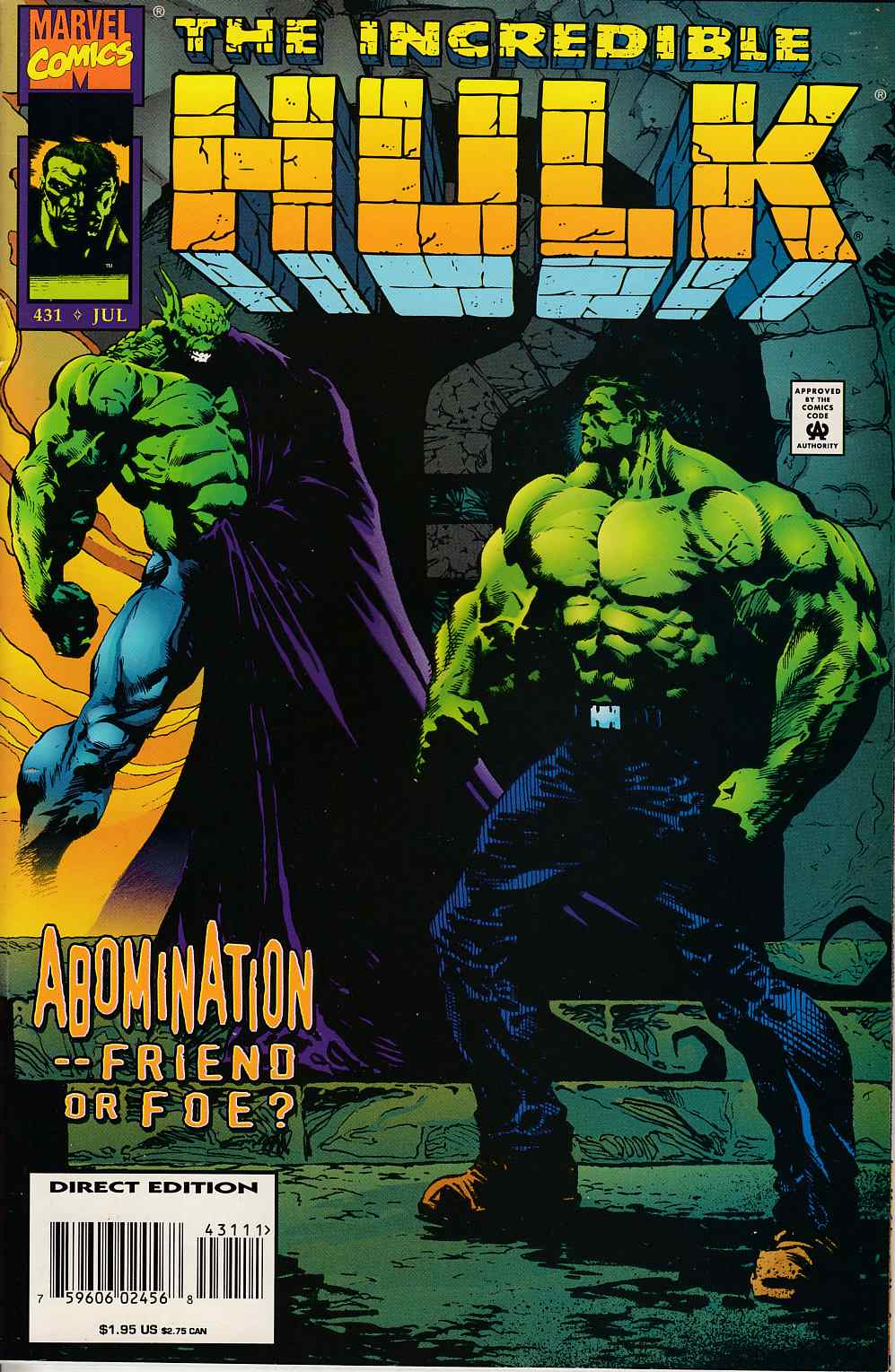 Incredible Hulk #431 Near Mint Minus (9.2) [Marvel Comic] LARGE
