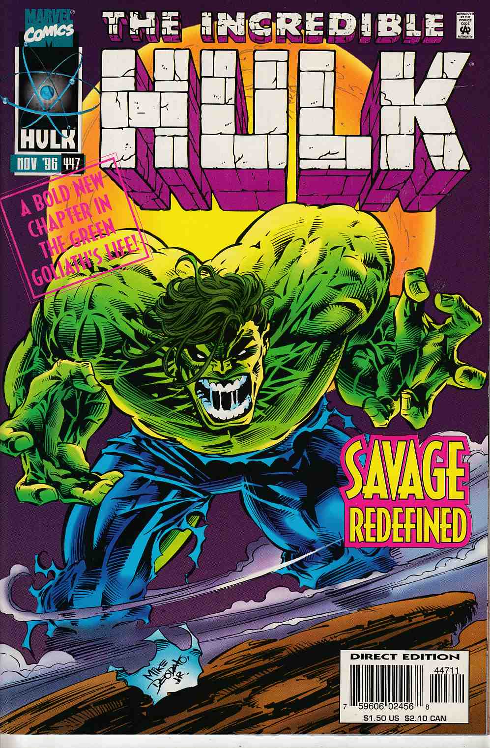 Incredible Hulk #447 Near Mint (9.4) [Marvel Comic] LARGE