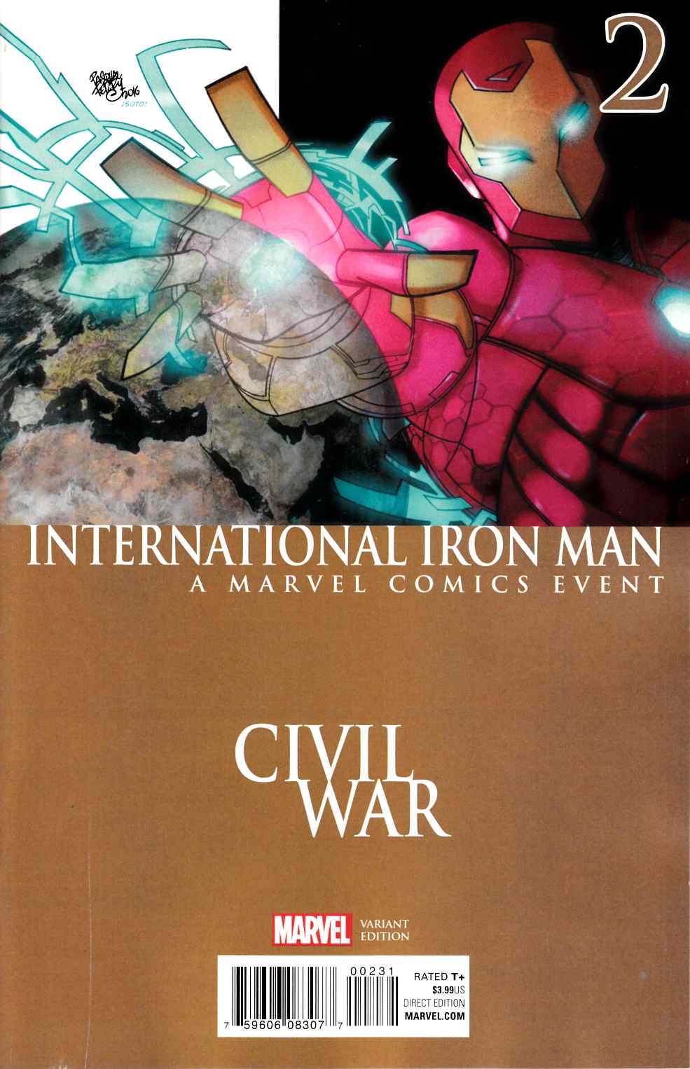 International Iron Man #2 Ferry Civil War Variant Cover [Marvel Comic] LARGE