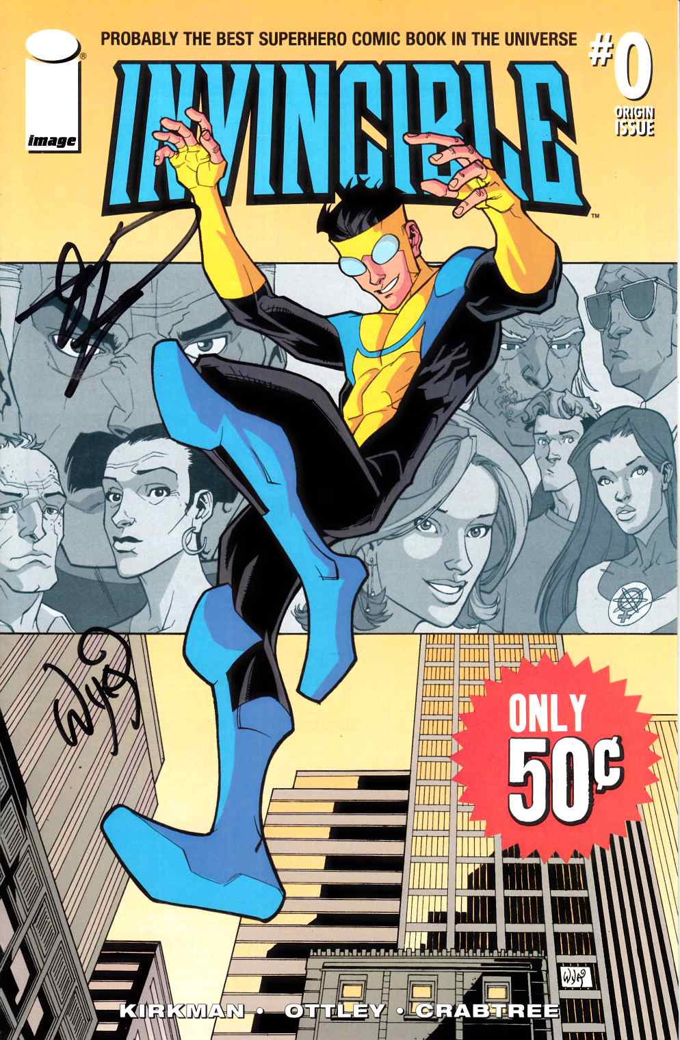 Invincible #0 Signed by Kirkman Near Mint (9.4) [Image Comic] THUMBNAIL