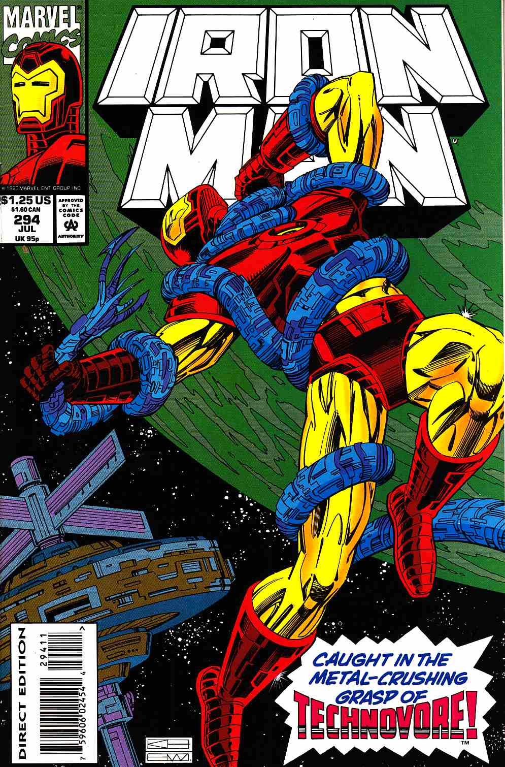 Iron Man #294 Very Fine (8.0) [Marvel Comic] THUMBNAIL