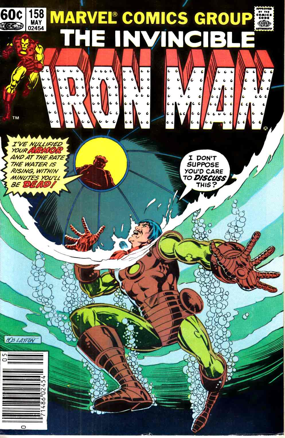 Iron Man #158 Newsstand Edition Fine (6.0) [Marvel Comic] THUMBNAIL