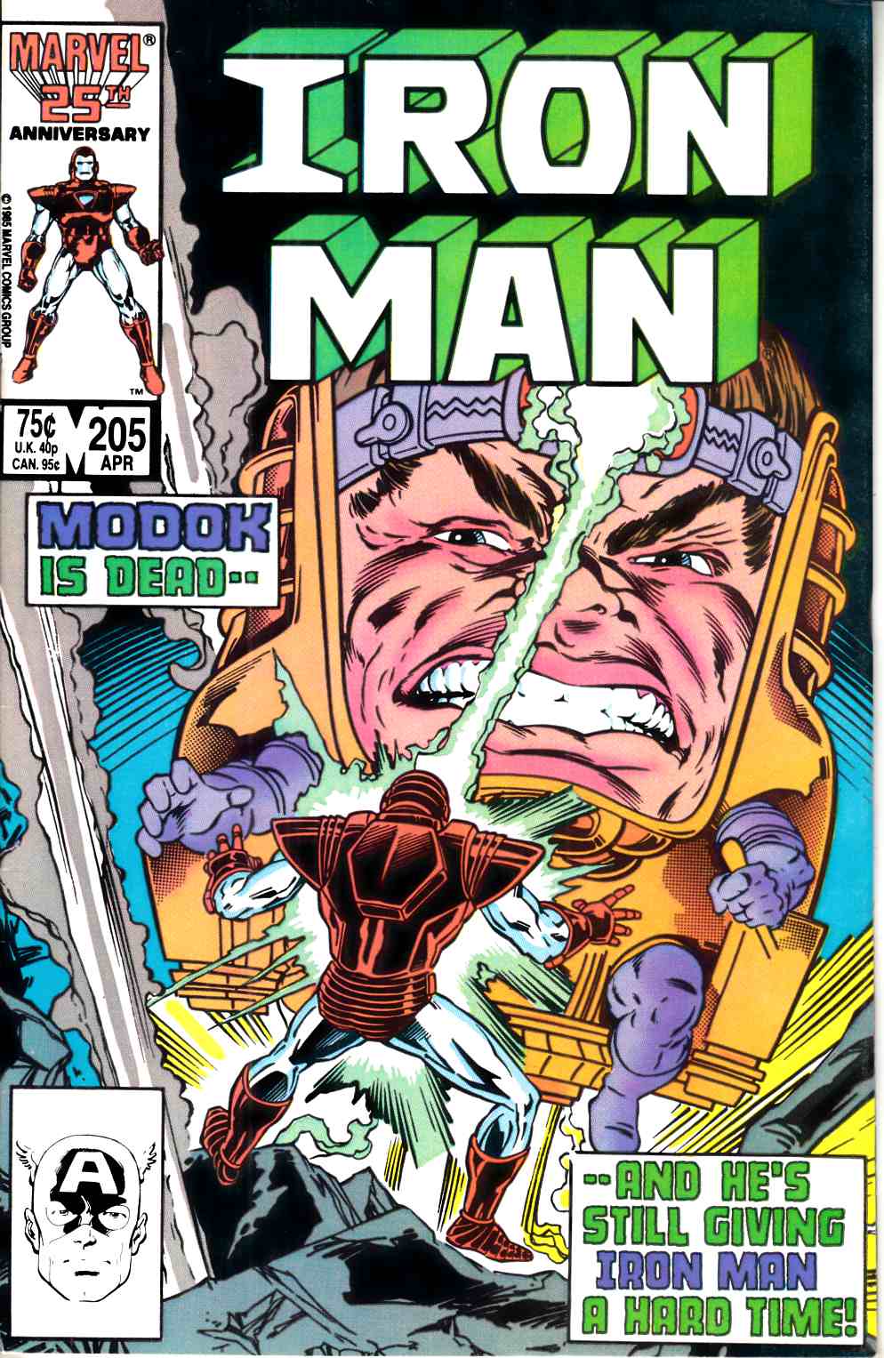 Iron Man #205 Very Fine (8.0) [Marvel Comic] LARGE