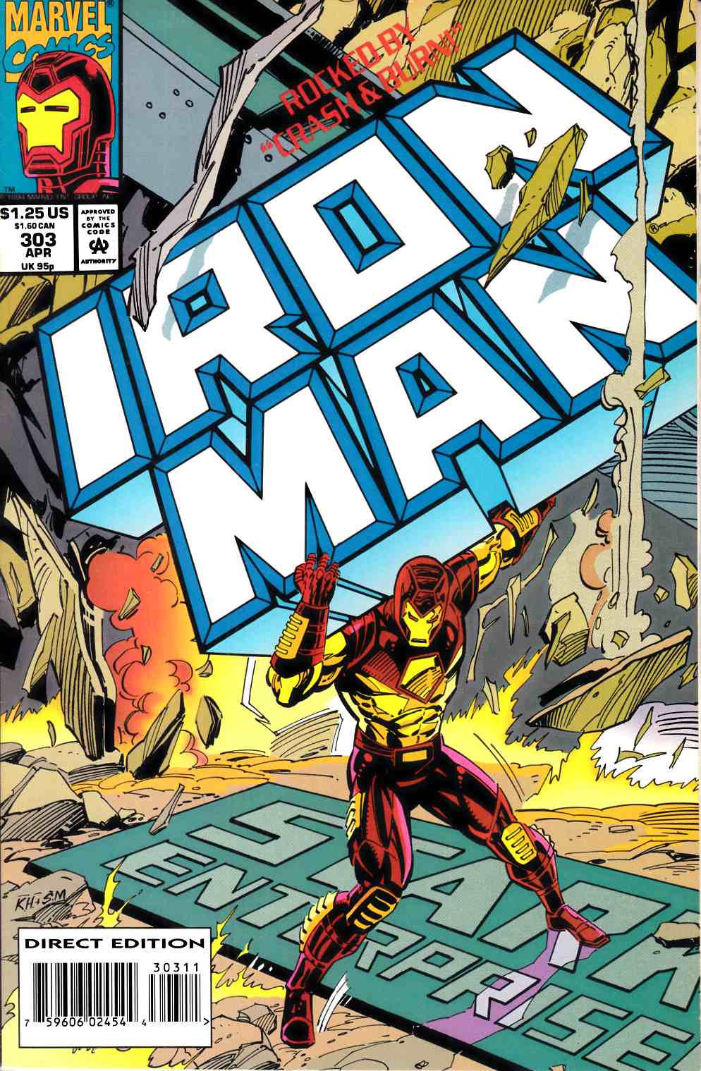 Iron Man #303 Fine (6.0) [Marvel Comic] LARGE