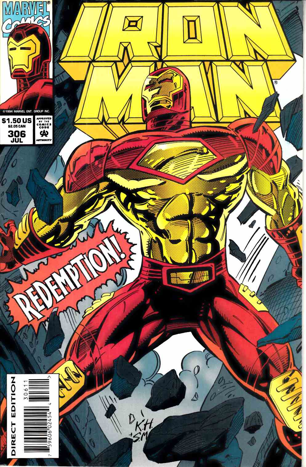 Iron Man #306 Very Fine (8.0) [Marvel Comic] LARGE