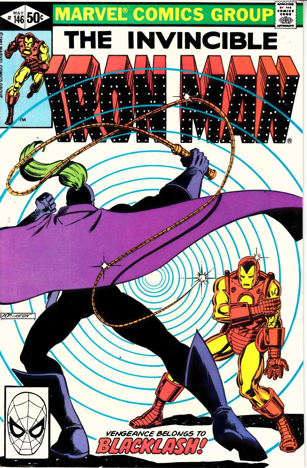Iron Man #146 Signed by Layton Very Fine (8.0) [Marvel Comic] LARGE