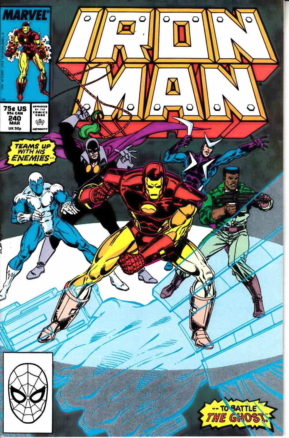 Iron Man #240 Near Mint (9.4) [Marvel Comic] LARGE