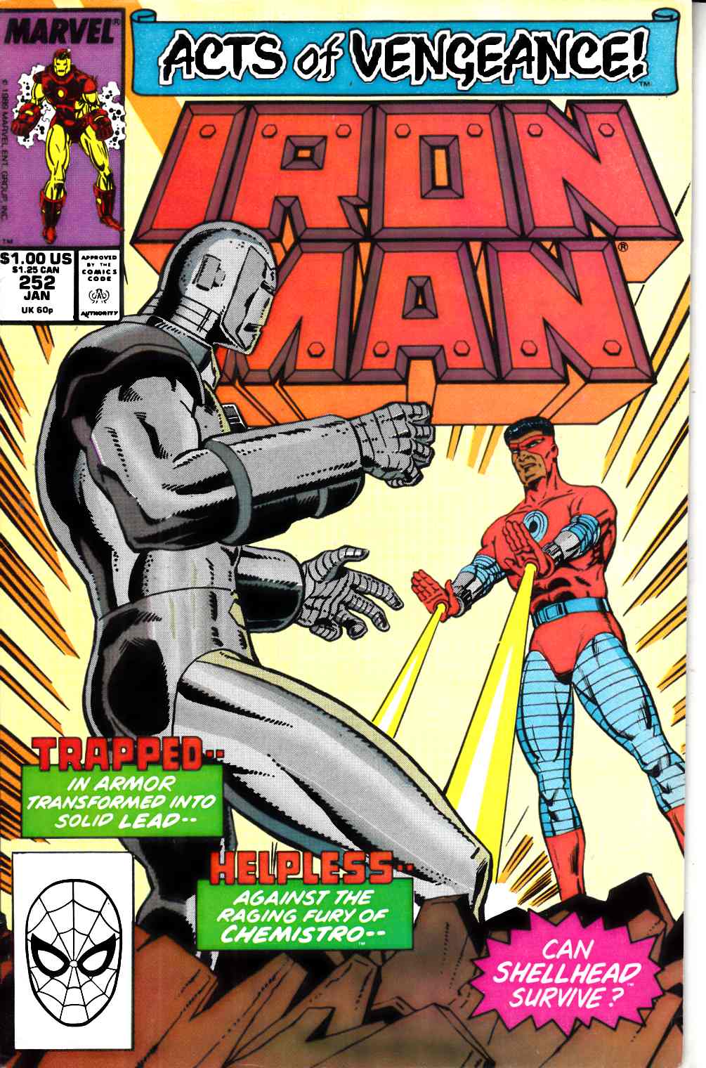 Iron Man #252 Very Fine (8.0) [Marvel Comic] THUMBNAIL