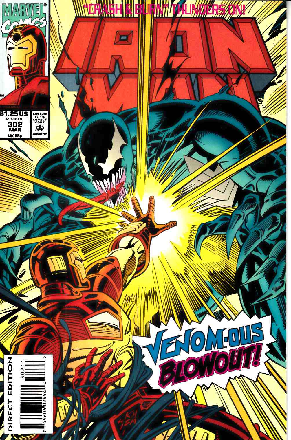 Iron Man #302 Fair (1.0) [Marvel Comic] THUMBNAIL