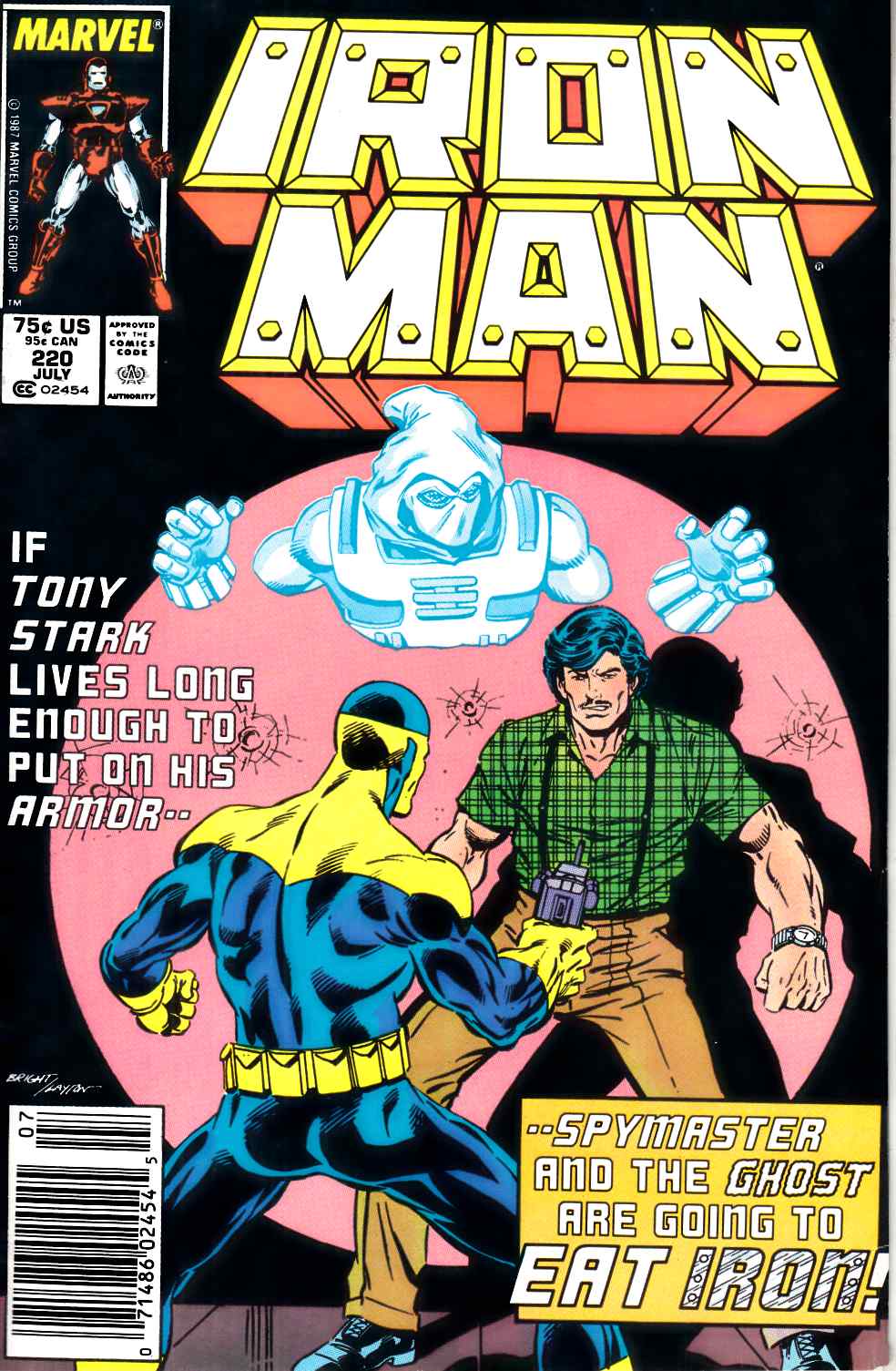 Iron Man #220 Newsstand Edition Fine (6.0) [Marvel Comic] THUMBNAIL