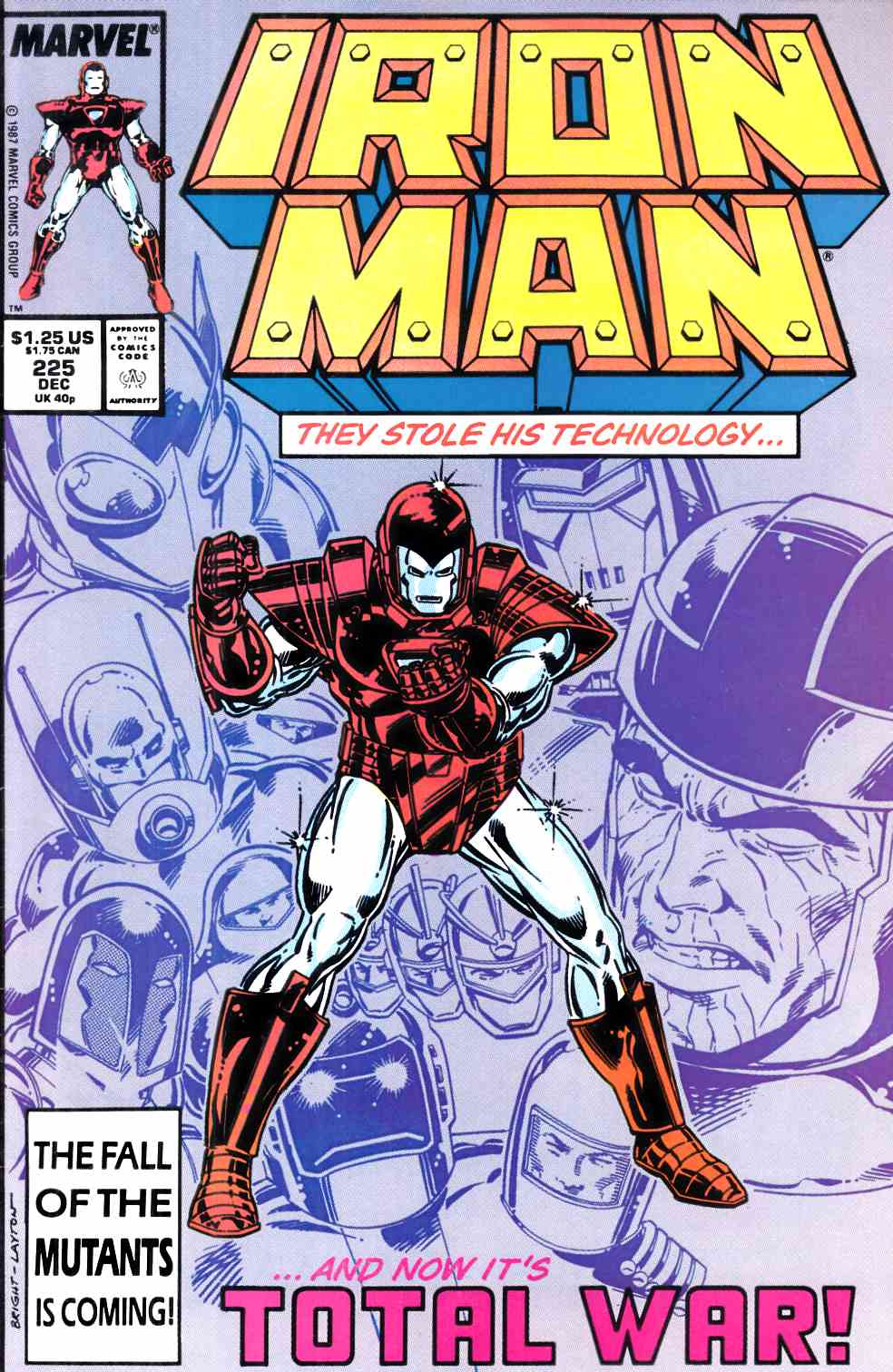 Iron Man #225 Very Fine (8.0) [Marvel Comic] THUMBNAIL