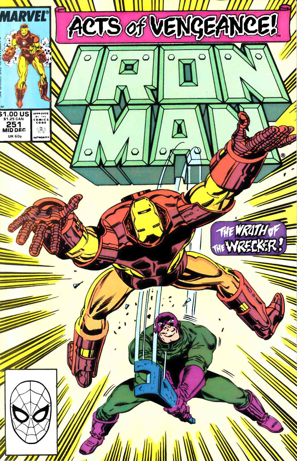 Iron Man #251 Very Fine (8.0) [Marvel Comic] THUMBNAIL