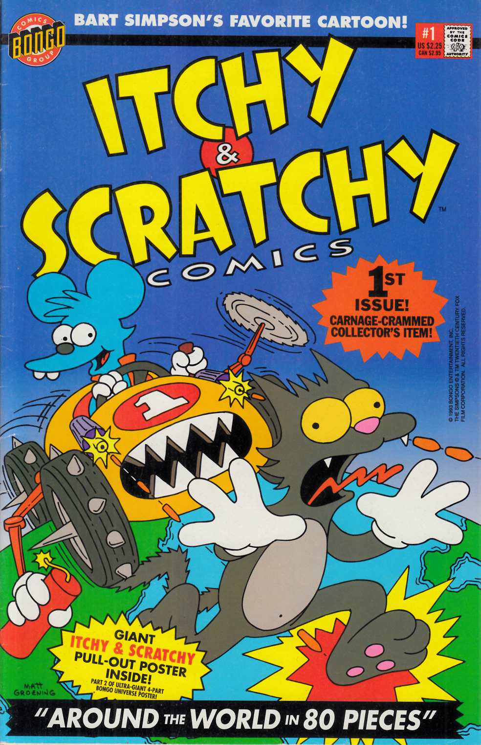 Itchy and Scratchy #1 Fine (6.0) [Bongo Comic] THUMBNAIL
