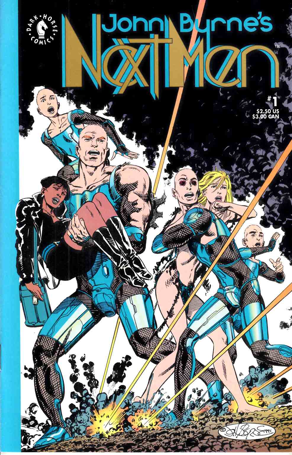 John Byrne's Next Men #1 Second Printing Near Mint (9.4) [Dark Horse Comic] LARGE