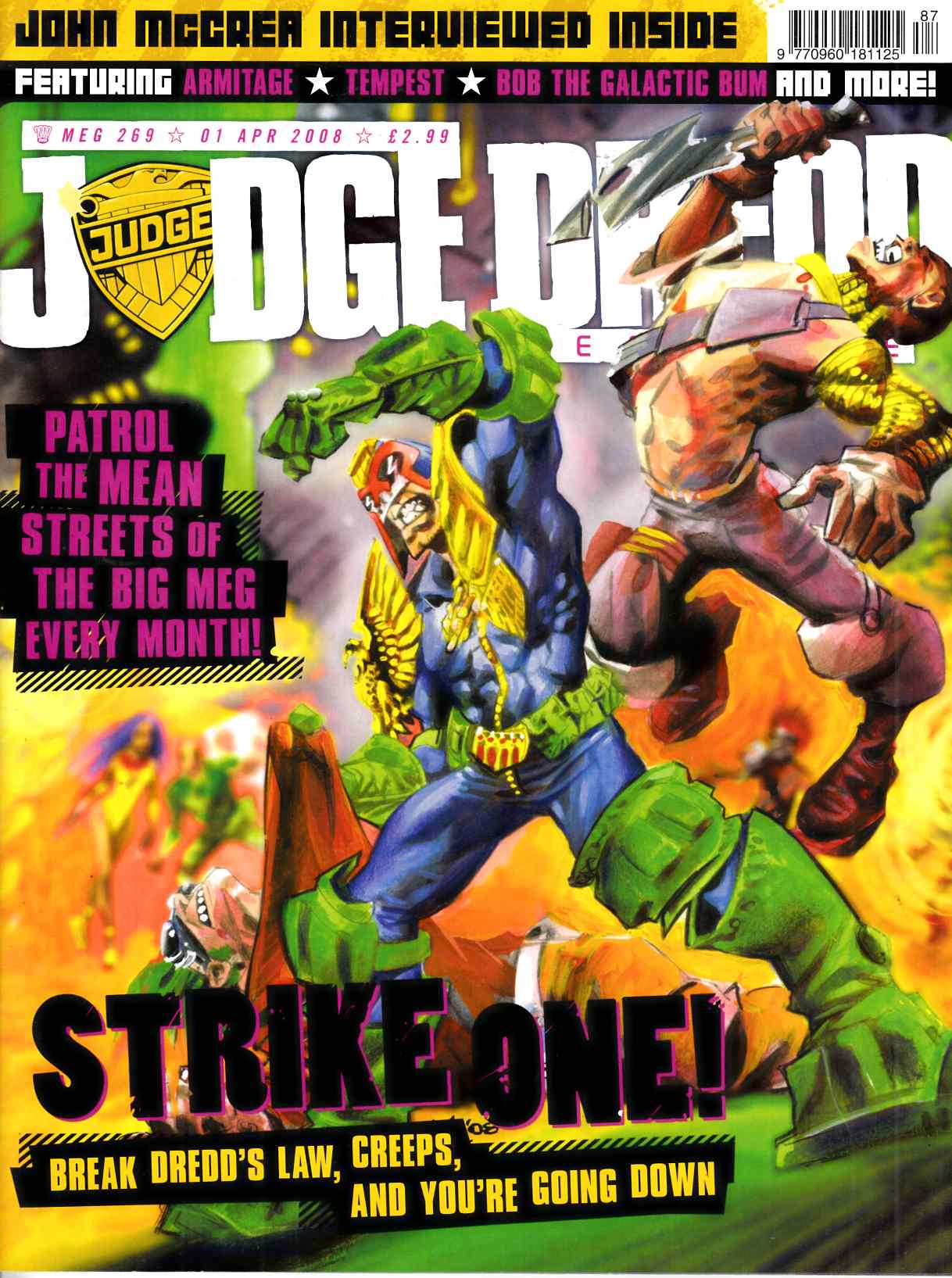 Judge Dredd Megazine #269 Near Mint (9.4) [Rebellion Magazine] LARGE