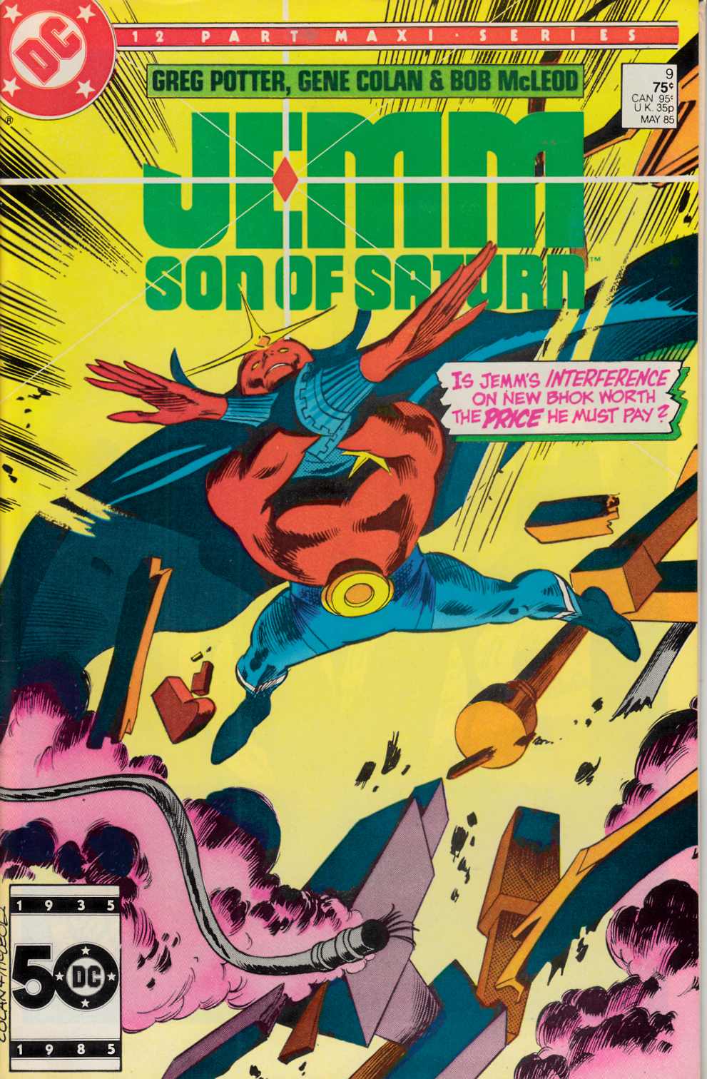 Jemm Son of Saturn #9 Very Fine (8.0) [DC Comic] LARGE