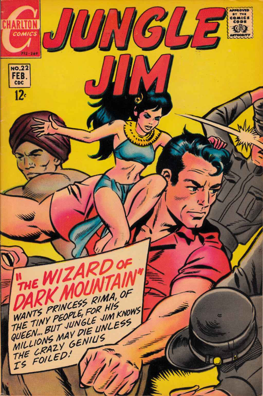 Jungle Jim #22 Very Fine (8.0) [Charlton Comic] LARGE