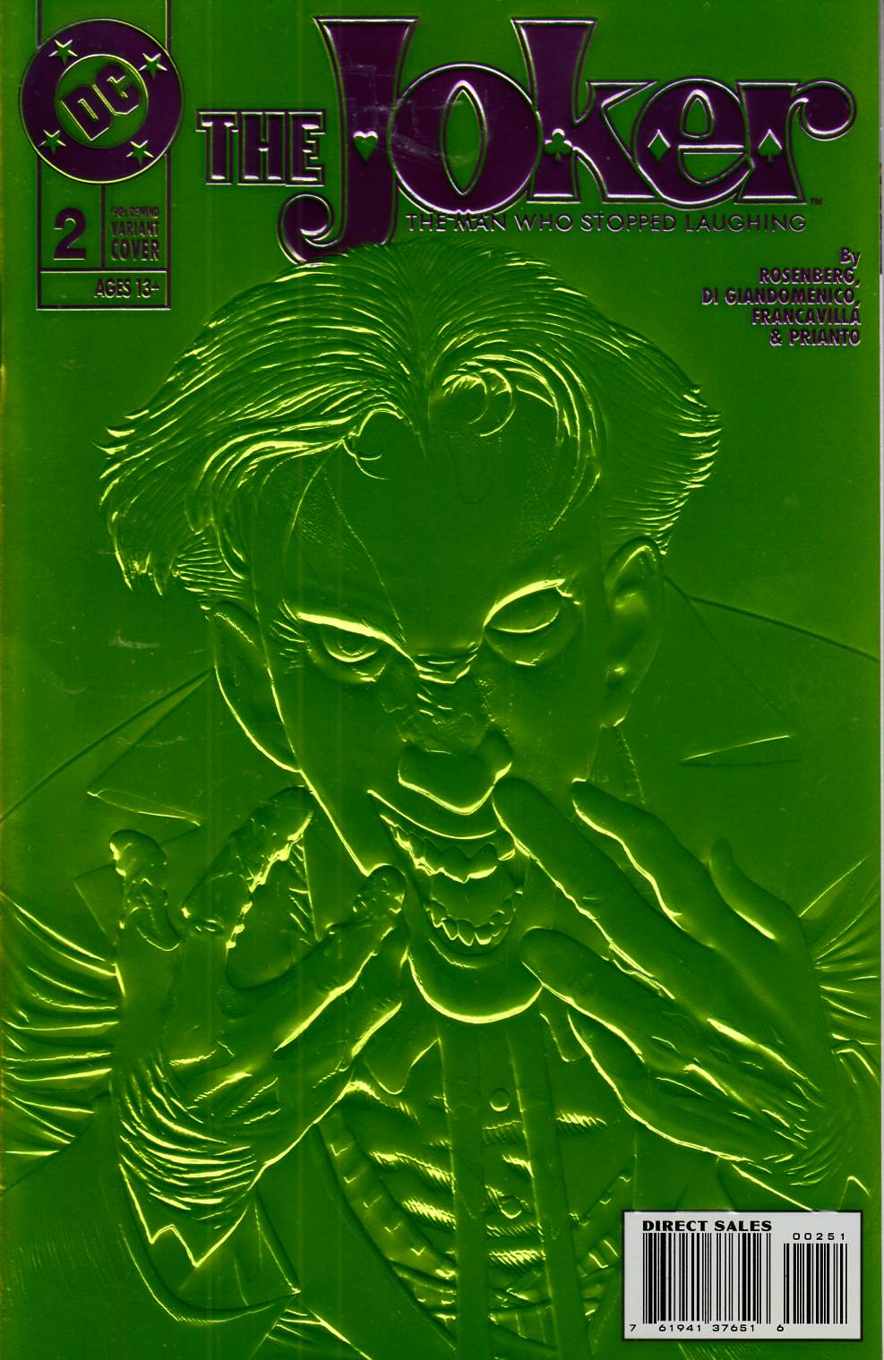 Joker the Man Who Stopped Laughing #2 Jones Embossed Variant Cover Near Mint (9.4) [DC Comic] THUMBNAIL