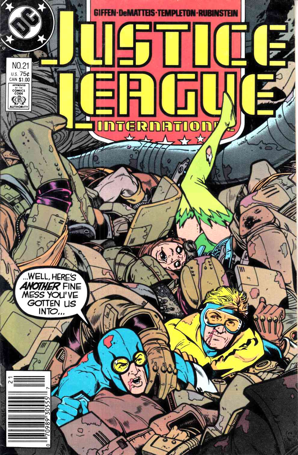 Justice League America #21 Newsstand Edition Fine (6.0) [DC Comic] THUMBNAIL