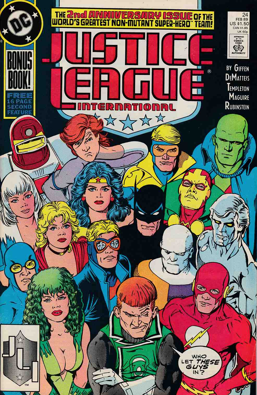 Justice League America #24 Fine/Very Fine (7.0) [DC Comic] LARGE