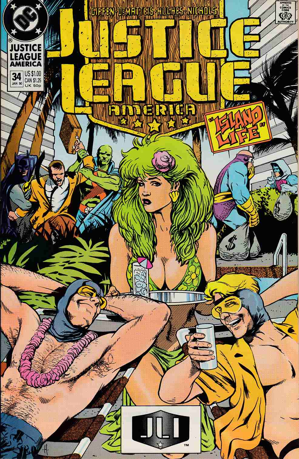 Justice League America #34 Very Fine (8.0) [DC Comic] THUMBNAIL