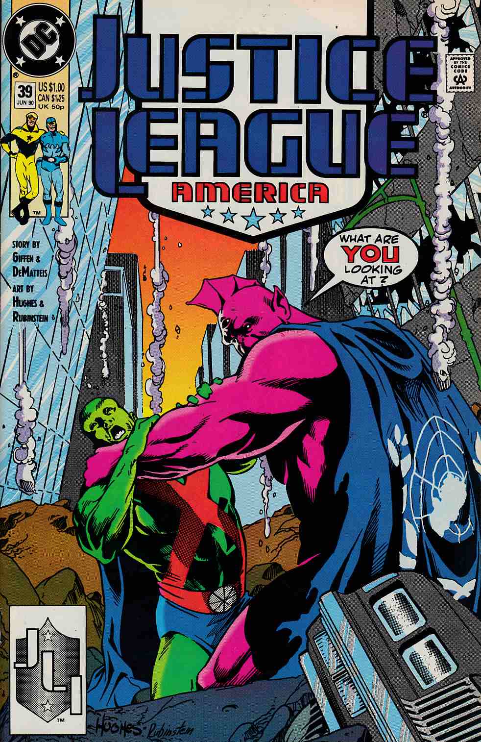 Justice League America #39 Fine (6.0) [DC Comic] THUMBNAIL