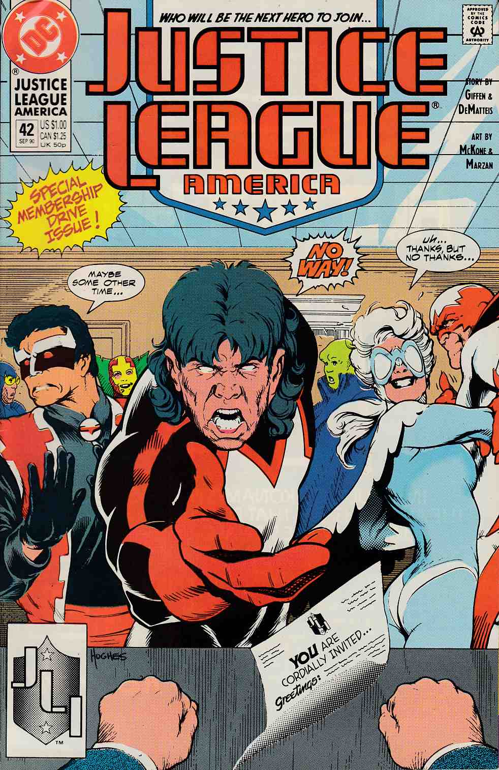 Justice League America #42 Fine (6.0) [DC Comic] THUMBNAIL