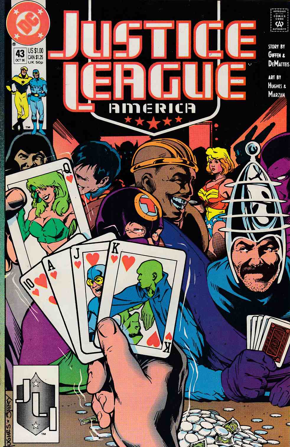 Justice League America #43 Very Fine (8.0) [DC Comic] THUMBNAIL