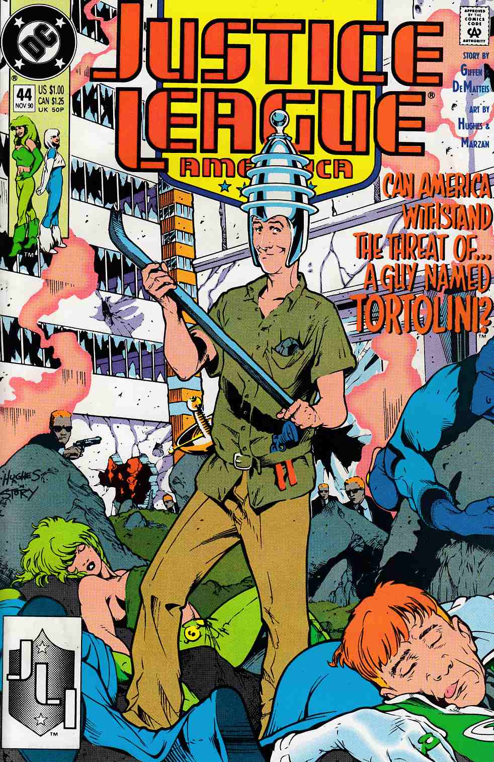 Justice League America #44 Fine MInus (5.5) [DC Comic] THUMBNAIL
