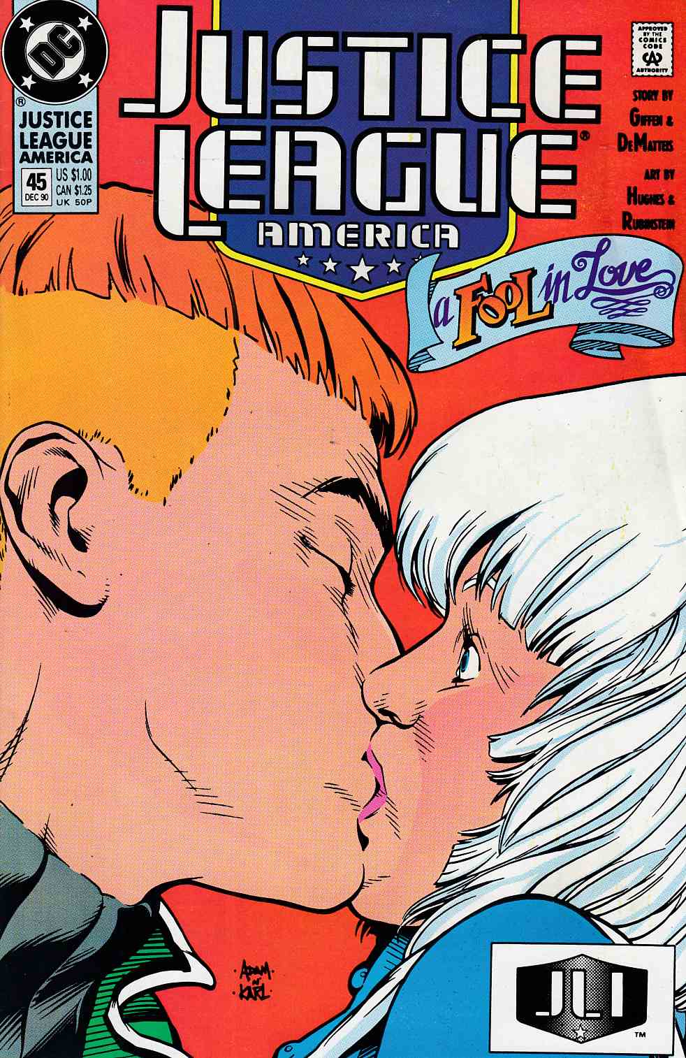 Justice League America #45 Fine MInus (5.5) [DC Comic] THUMBNAIL
