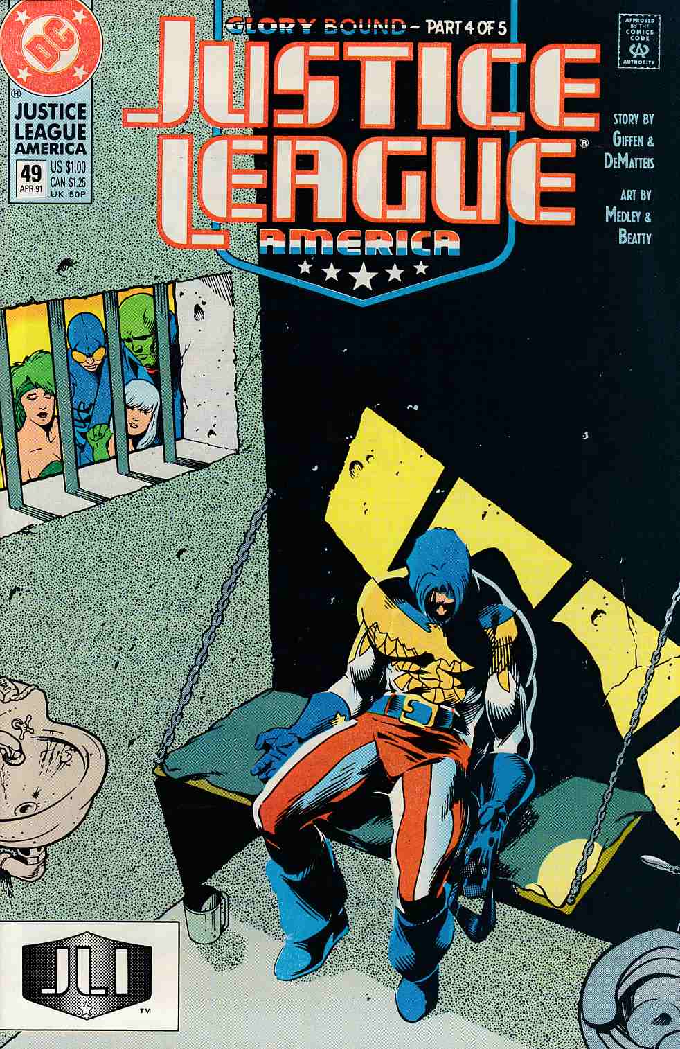 Justice League America #49 Very Fine Minus (7.5) [DC Comic] THUMBNAIL