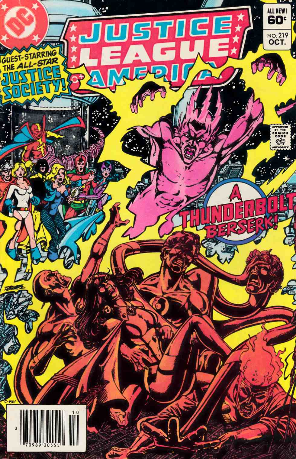 Justice League of America #219 Newsstand Edition Fine (6.0) [DC Comic] THUMBNAIL