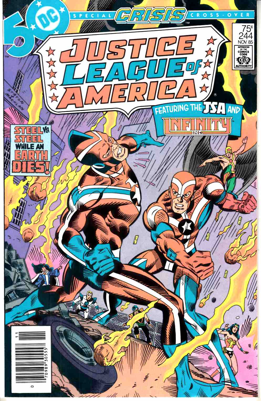 Justice League of America #244 Newsstand Edition Fine (6.0) [DC Comic] LARGE