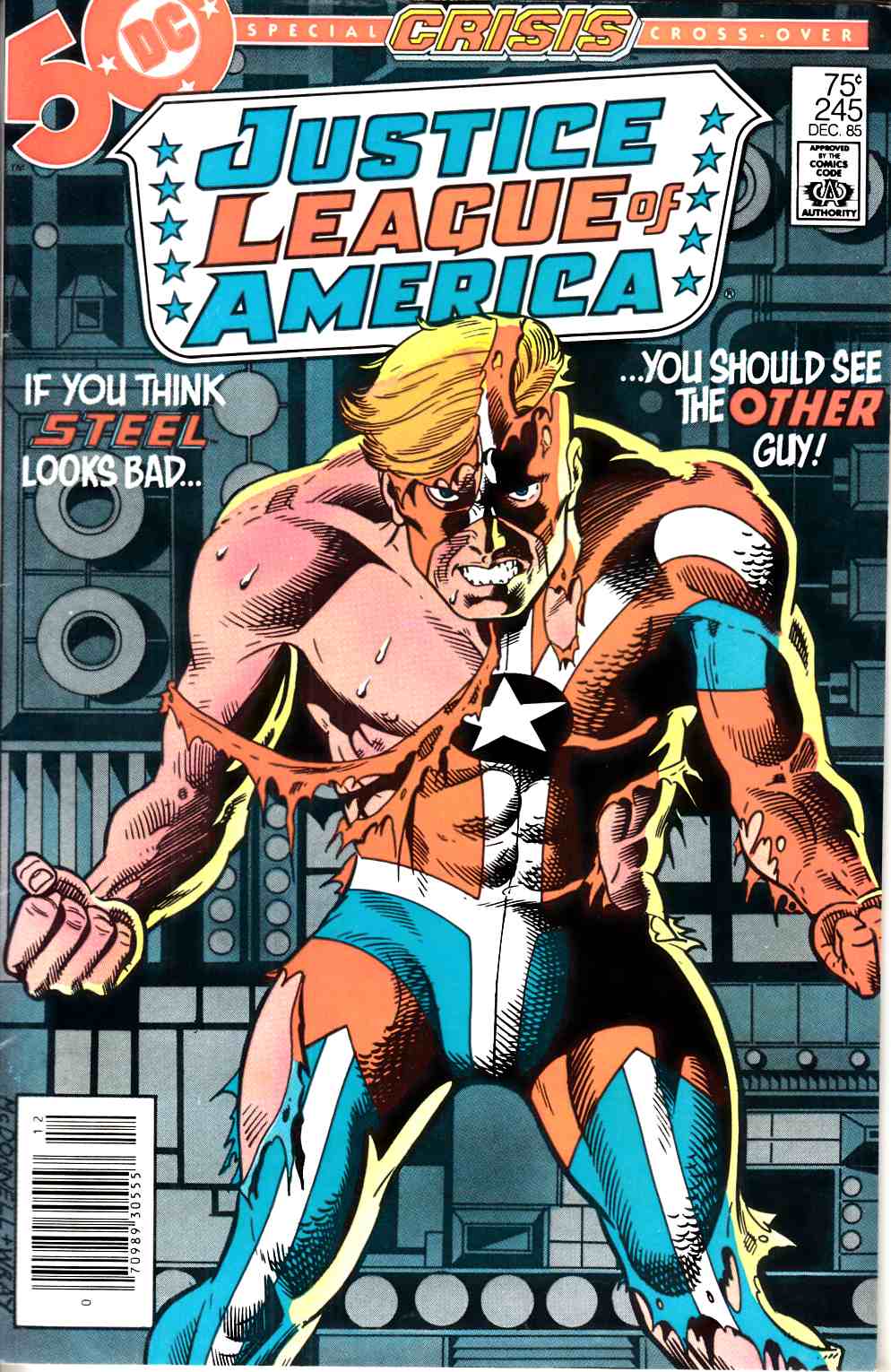 Justice League of America #245 Newsstand Edition Fine (6.0) [DC Comic] THUMBNAIL