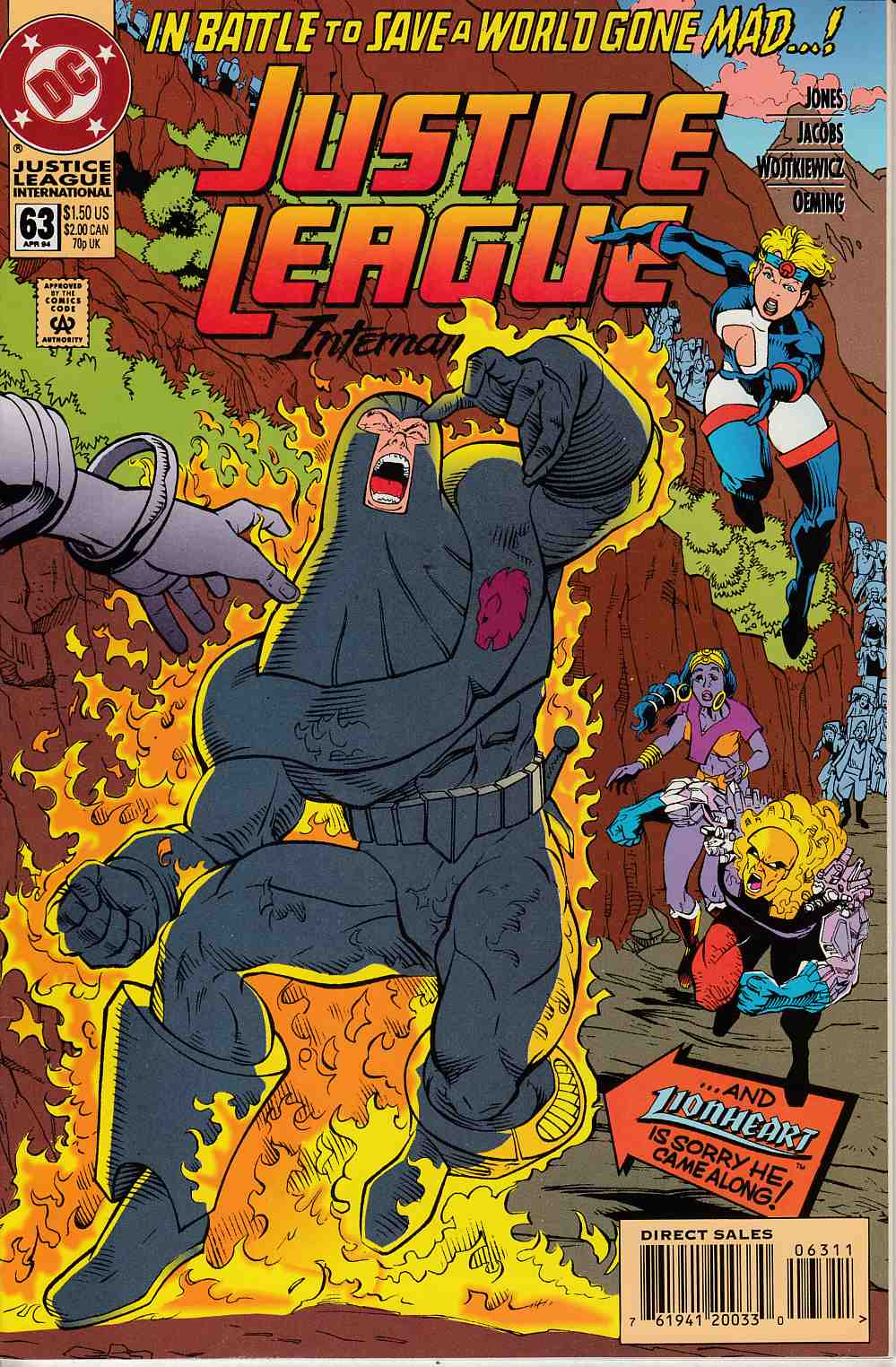 Justice League Europe #63 Near Mint (9.4) [DC Comic] LARGE