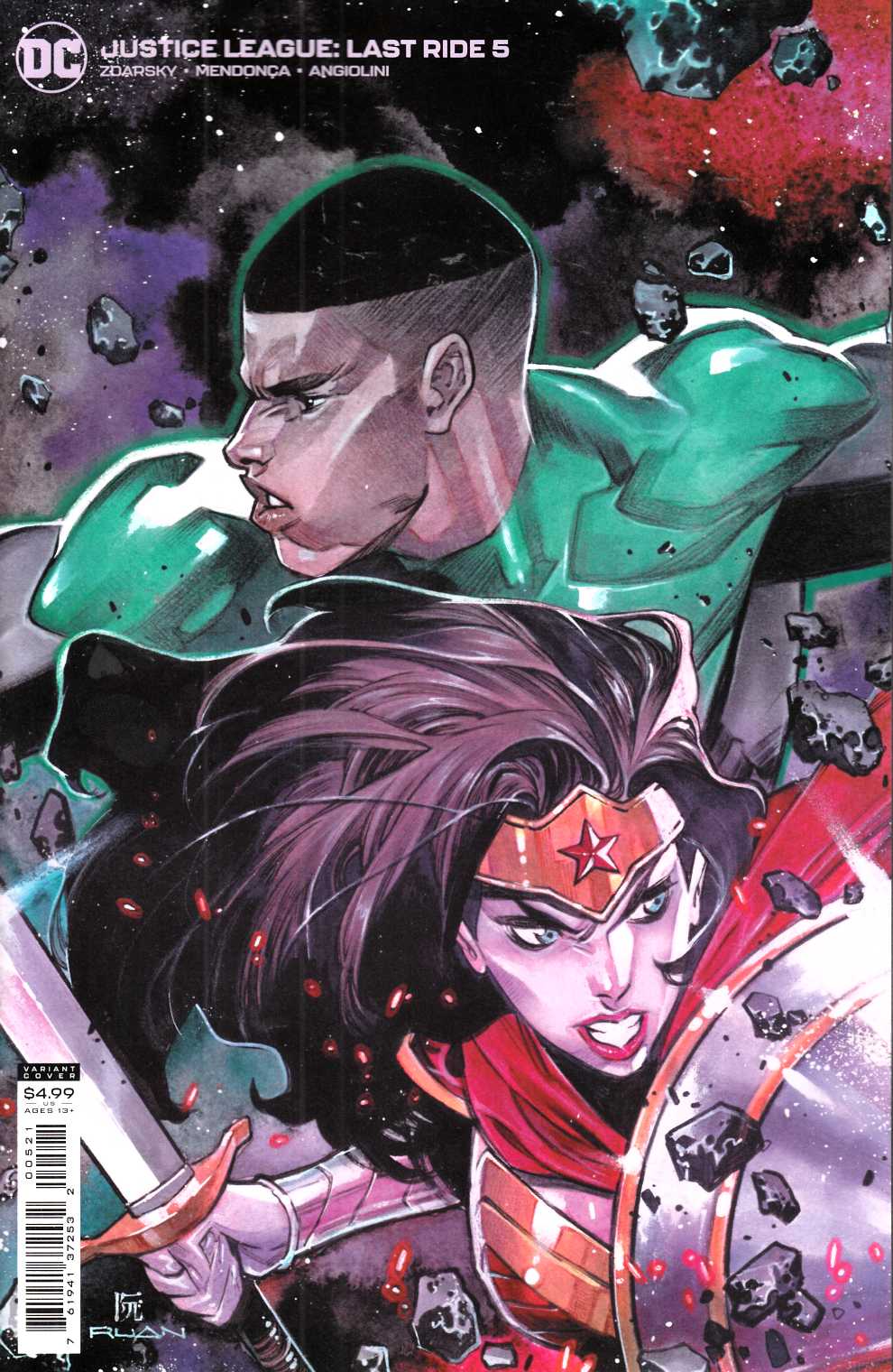 Justice League Last Ride #5 Ruan Variant Cover Near Mint (9.4) [DC Comic] LARGE