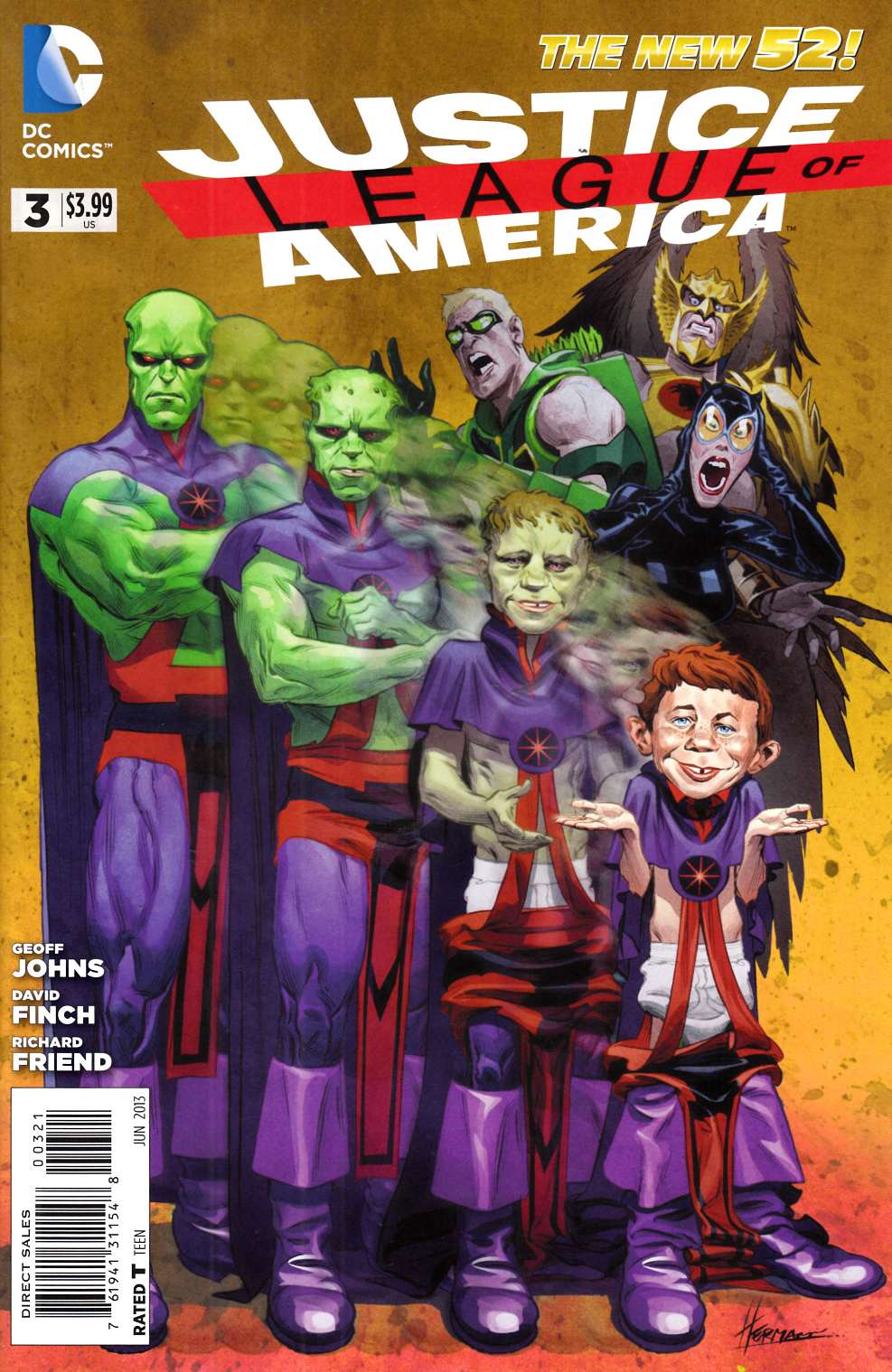 Justice League of America #3 Mad Variant Cover Near Mint (9.4) [DC Comic] LARGE