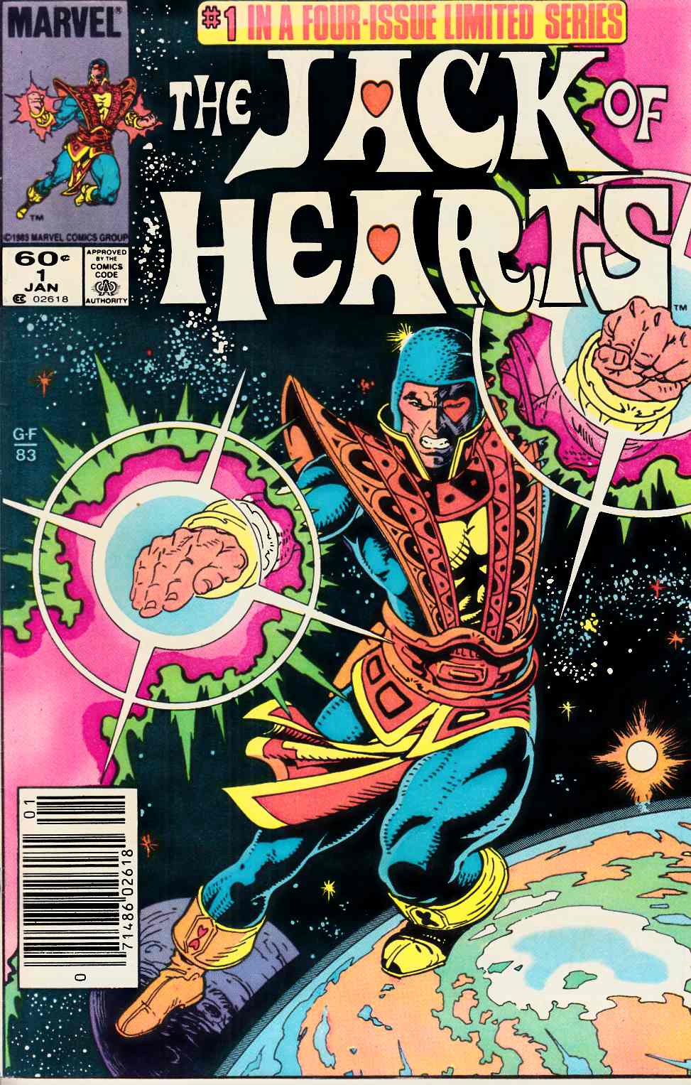 Jack of Hearts #1 Newsstand Edition Fine (6.0) [Marvel Comic] THUMBNAIL