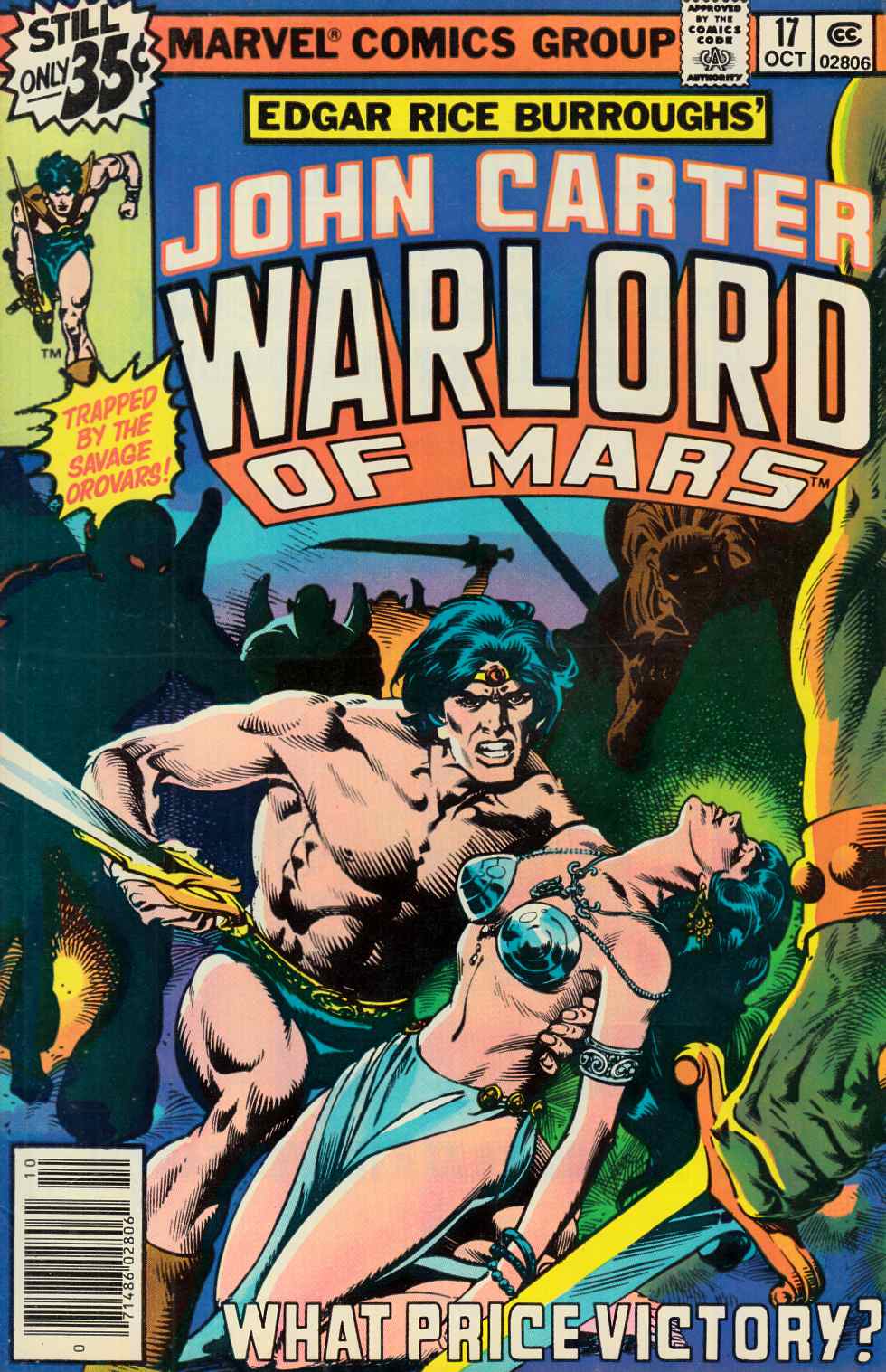 John Carter Warlord of Mars #17 Fine (6.0) [Marvel Comic] LARGE
