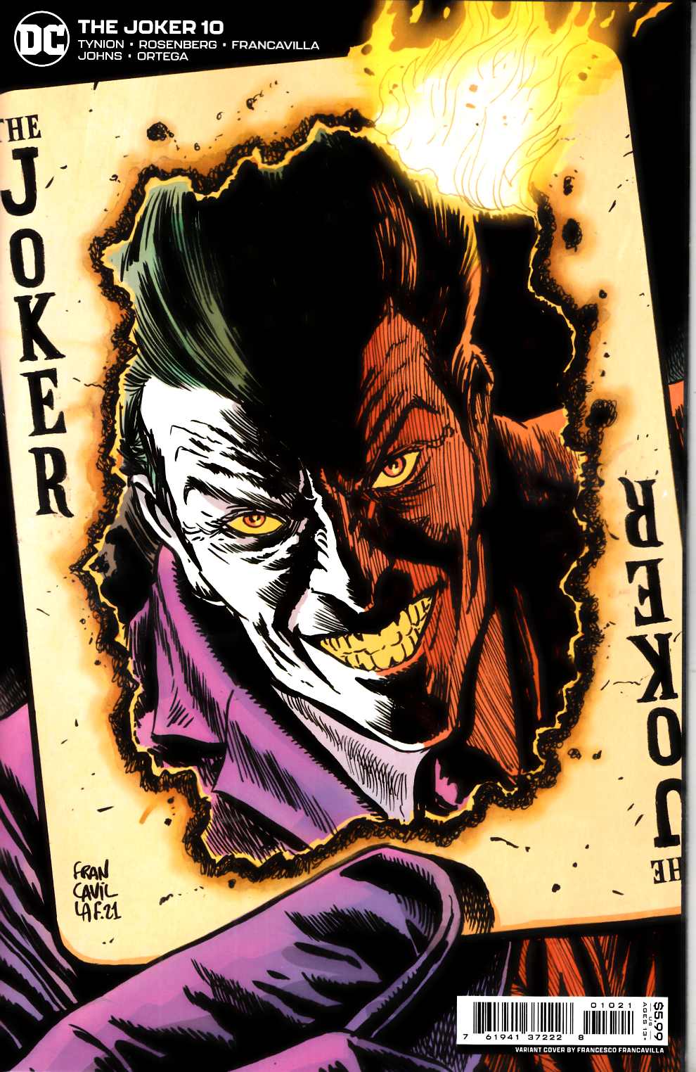 Joker #10 Francavilla Variant Cover Near Mint (9.4) [DC Comic] LARGE