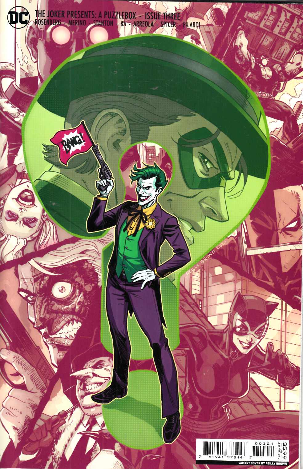 Joker Presents a Puzzlebox #3 Reilly Brown Variant CoverNear Mint (9.4) [DC Comic] THUMBNAIL