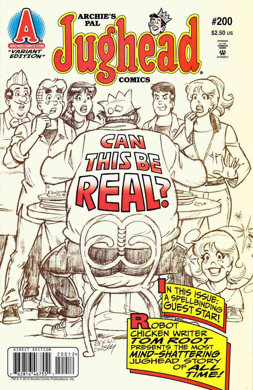 Jughead #200 Sketch Variant Cover Near Mint (9.4) [Archie Comic] LARGE