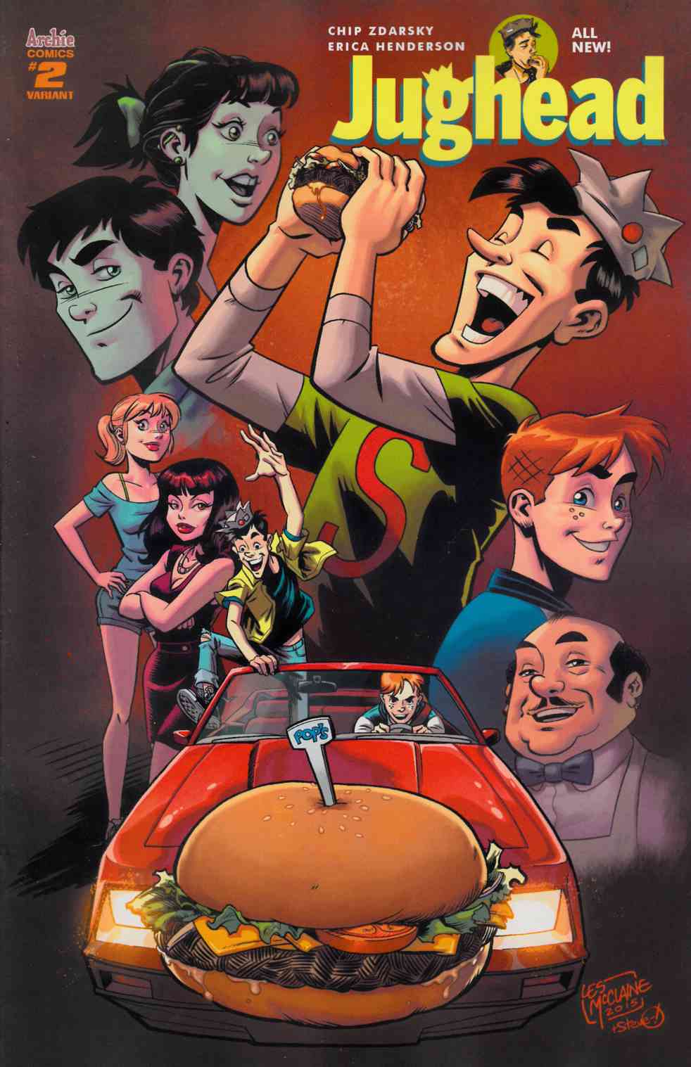 Jughead #2 Cover E- Mcclaine [Archie Comic] LARGE
