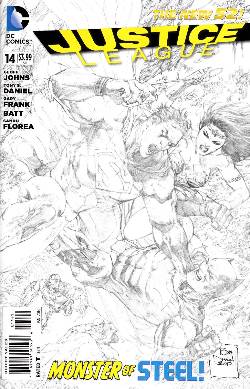 Justice League #14 Black & White Variant Cover [DC Comic] LARGE