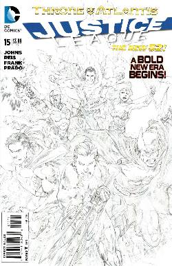 Justice League #15 Black & White Incentive Cover [Comic] LARGE